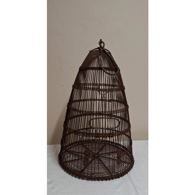 Vintage Birdcage in Braided Iron Wire, 1950s, in Very Good conditions. Designed 1950 to 1959