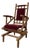 Danish Oak Highback Platform Rocking Chair in the Manner of Henning Kjærnulf, Circa 1970s For Sale