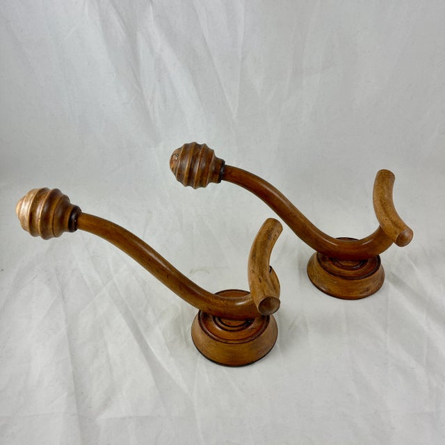 Brown French Art Nouveau Bentwood Coat & Hat Hooks, a Pair For Sale - Image 8 of 13