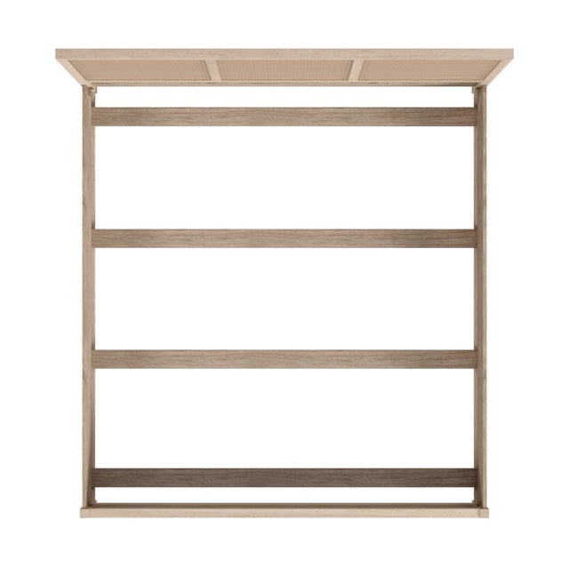 Beige Flagstaff King Size Cane Panel Bed, Desert Sand For Sale - Image 8 of 9