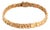 Mid 20th Century Nugget Rectangular 14k Yellow Gold Link Bracelet 8" For Sale