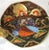 Highly decorative large Vintage 22K trim Serving Plate or bowl - Japanese Satsuma woven handle with relief decoration,...