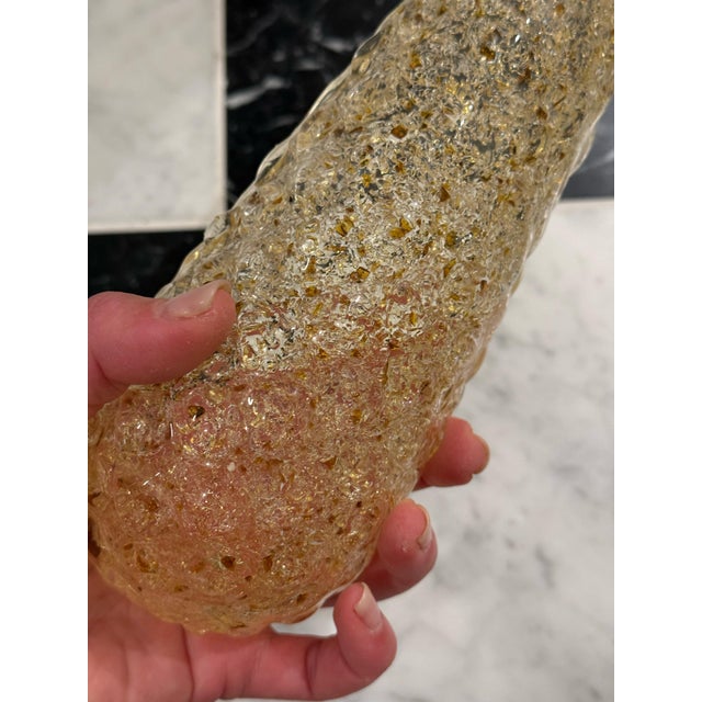 Murano Chandeliers in Amber Color in the style of Venini, Set of 2 For Sale - Image 10 of 15