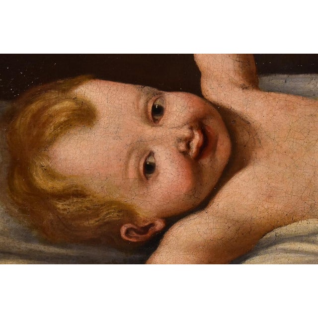 17th Century Lombard Artist, Baby Jesus, 1650, Oil on Canvas, Framed For Sale - Image 5 of 11