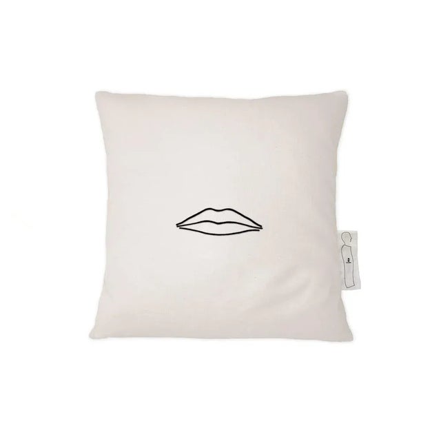Each pillow is tailored style with 100% linen fabric and 100% goose feather padding. Signed by Maker
