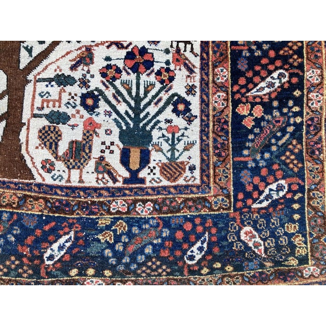 Neyriz Wool Rug, 1890s For Sale - Image 6 of 18