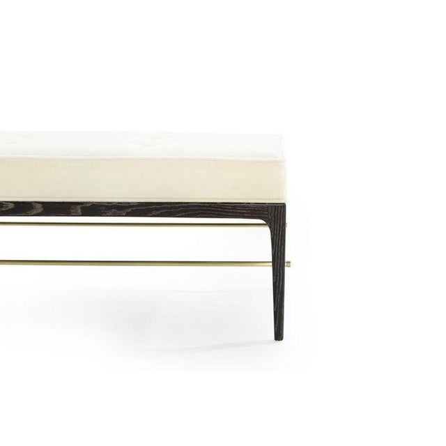 Wood Linear Bench in Black Ceruse Series 48 by Stamford Modern For Sale - Image 7 of 18