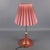 Modernist Pink Pleated Murano Glass Table Lamp, 1970s For Sale - Image 4 of 16
