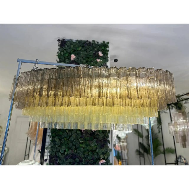 Large Murano Glass Chandelier in Gold by Simoeng for Simoeng For Sale - Image 4 of 13