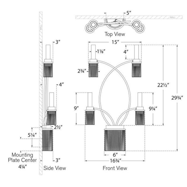 Visual Comfort Fisher Weisman for Visual Comfort Signature Sutton 4-Light Sconce in Polished Nickel For Sale - Image 4 of 6