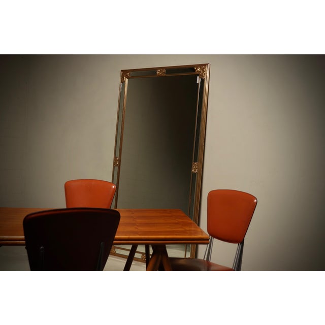 Mid-Century Modern Large Revival Mirror in Gilded Resin from Deknudt, 1980s For Sale - Image 3 of 13