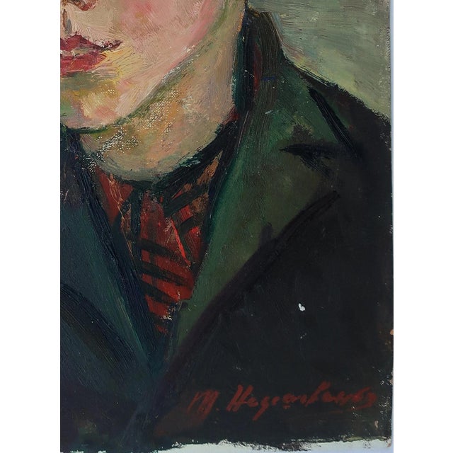1980s Soviet Child Portrait, Original Oil Painting, Ukrainian Artist 35-26 For Sale - Image 6 of 6