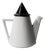 Vintage Postmodern Triangular Black and White Ceramic Coffee or Tea Pot, 1980s For Sale