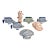 MCM Coastal Assortment of Porcelain Andrea by Sadek Fishnet Figurines -a Seven Piece Set For Sale