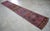 1960s Hand-Knotted Turkish Runner Rug . Low Pile Full Tribal Design Narrow Runner Rug 2′2″ × 13′4″ For Sale - Image 5 of 16
