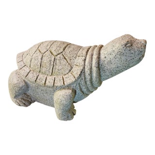 Mid 20th Century Granite Turtle Sculpture For Sale