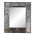 Handmade Neutral Mixed Pattern Antique Tin Ceiling Wall Mirror For Sale