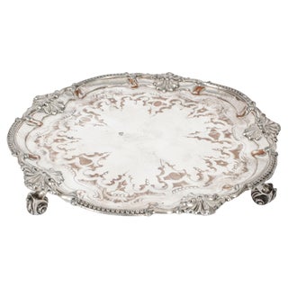Antique George III Sheffield Silver-Plated Tray, 18th Century For Sale