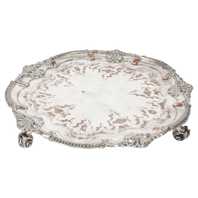 Antique George III Sheffield Silver-Plated Tray, 18th Century For Sale
