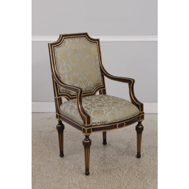 Age: Approx: 20 Years Old Details: French Louis XVI Style High Quality Construction Gold Gilt Accents Quality Silk Blend...