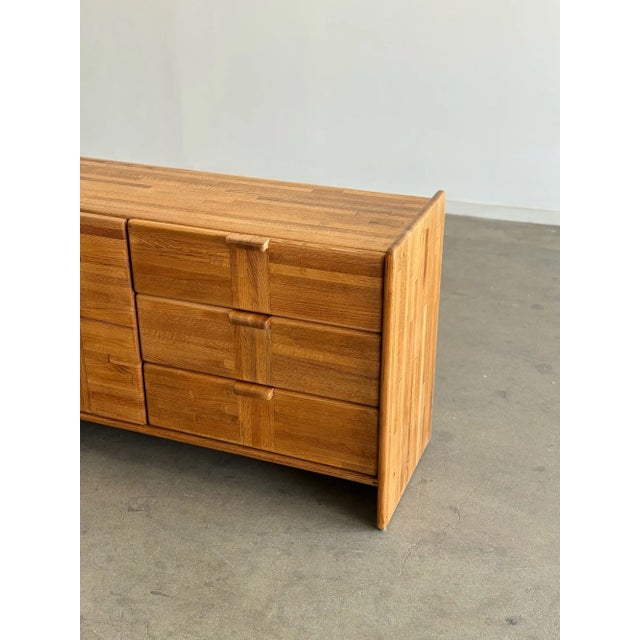 Wood 1990s Post Modern Triple Sideboard in Oak For Sale - Image 7 of 11