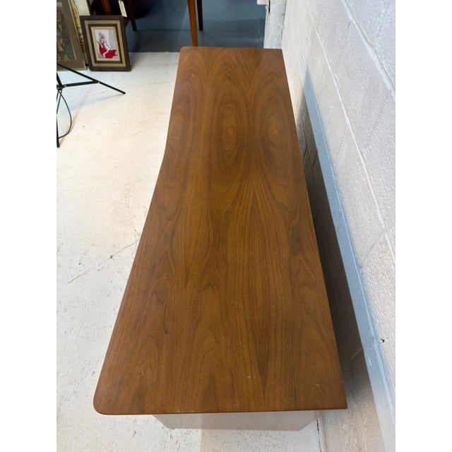 Kent Coffey Walnut Lowboy Dresser With Nine Drawers, 1960s For Sale - Image 15 of 18