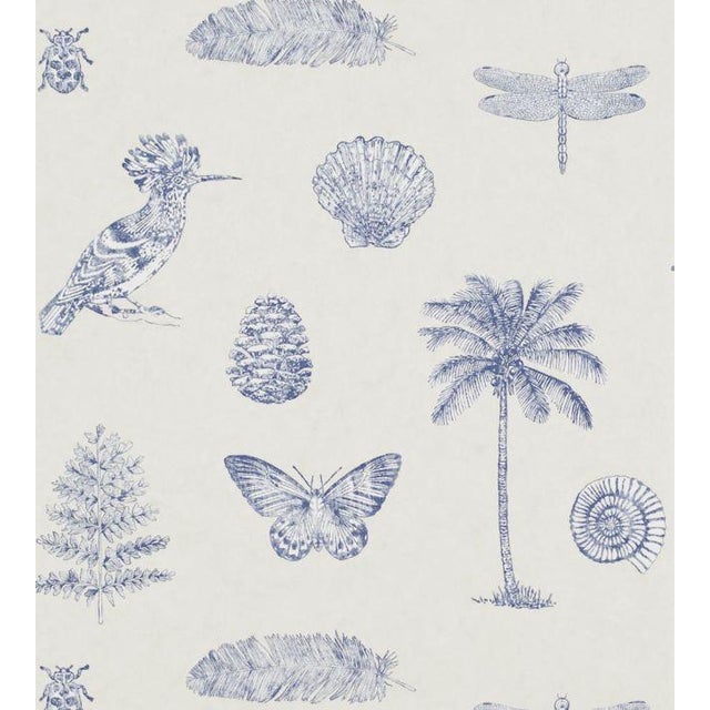 Cocos Wallpaper - Blue - Sample | Chairish