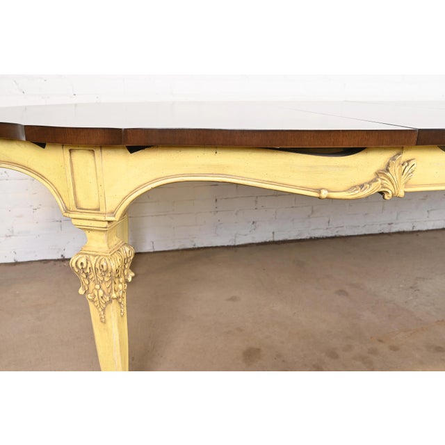 Karges French Regency Louis XVI Walnut Extension Dining Table, Newly Refinished For Sale - Image 9 of 12