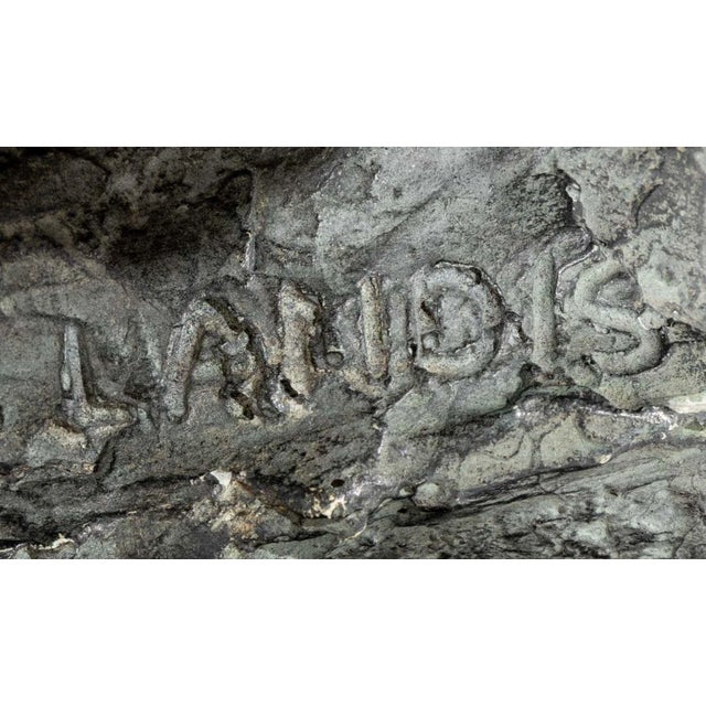 Lily Landis Bronzed Spelter Female Portrait Bust For Sale - Image 9 of 9