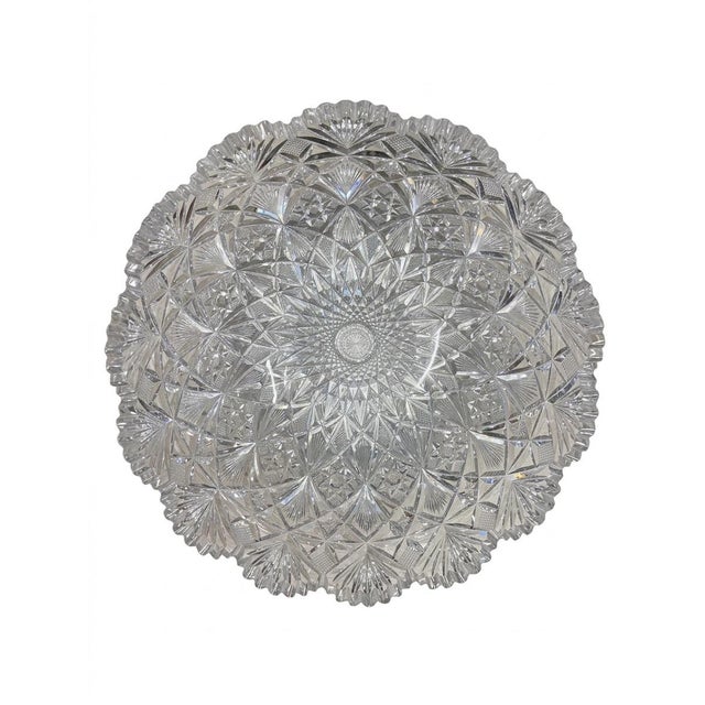 Dorflinger style Brilliant-Cut Glass Punch Bowl