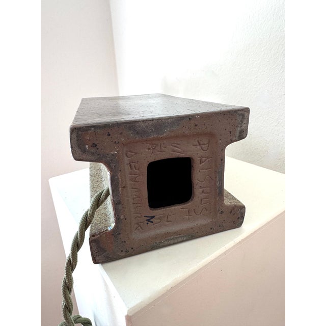 Gray Mid-Century Modern Stoneware Palshus Table Lamp by Per Linneman Schmidt, Denmark, 1960s For Sale - Image 8 of 9