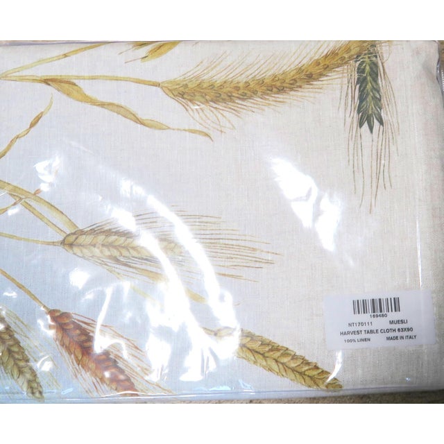 Tessitura Toscana Telerie - Vintage Italian Large Linen Tablecloth - New in Original Packaging (63 X 90) For Sale - Image 9 of 10