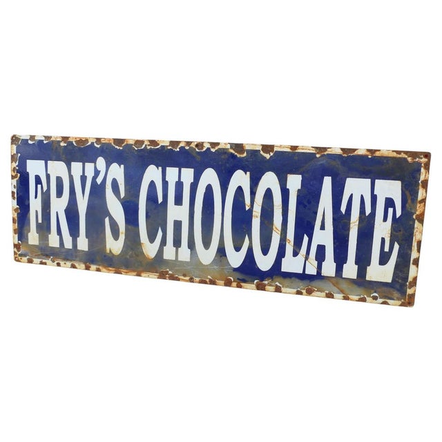Chocolate Enamel Sign from Frys, 1960 For Sale - Image 6 of 6