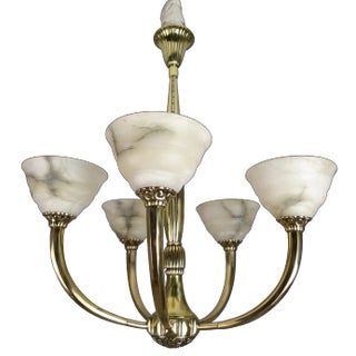 Art Deco Chandelier by George & Eugéne Capon, Paris, 1920s For Sale