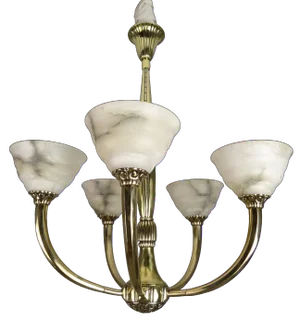Art Deco Chandelier by George & Eugéne Capon, Paris, 1920s