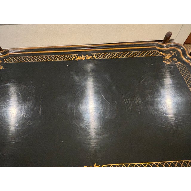 Vintage Palm Beach Style / Chinoiserie Style Faux Bamboo Faux Tortoise Tray Top Coffee Table by Baker Furniture For Sale - Image 15 of 18