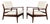 Pair of Mid-Century Modern Walnut Armchairs With Off-White Textural Upholstery For Sale