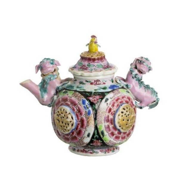 Blue East Indian Porcelain Teapot For Sale - Image 8 of 8