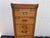 Antique Five Drawer Oak and Brass File Cabinet Yawman & Frbe MFG Co. For Sale - Image 13 of 18