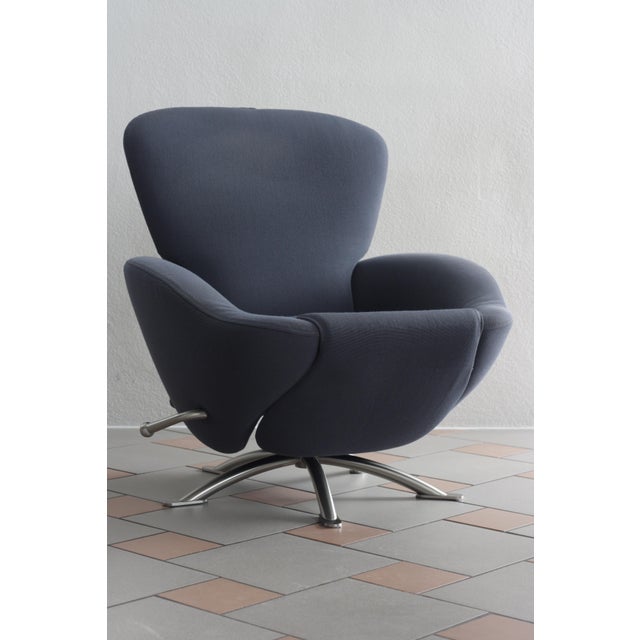 2000 - 2009 Dodo K 10 Lounge Chair in Duca Anthracite Fabric by Tohiyuki Kita for Cassina, 2000s For Sale - Image 5 of 15