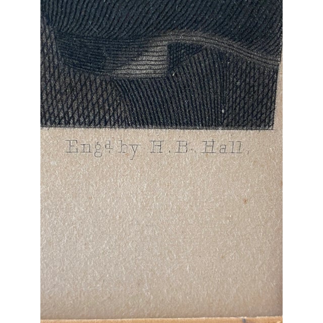 Mid 19th Century Antique 1867 Art Engraving of George Washington at Home For Sale - Image 5 of 12
