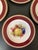 Early 20th Century Crown Ducal Red Burgundy and Gold Border Fruit Decorated Porcelain Plates- Set of 6 For Sale In New York - Image 6 of 18