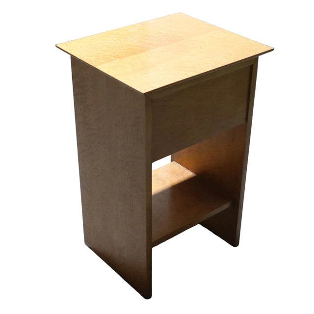 Vintage American Artech Hickory Kaylyn Birdseye Maple Night Stand For Sale - Image 9 of 11