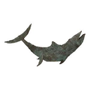 Early 21st Century Bronze Artist Made Brutalist Style Fish Sculpture