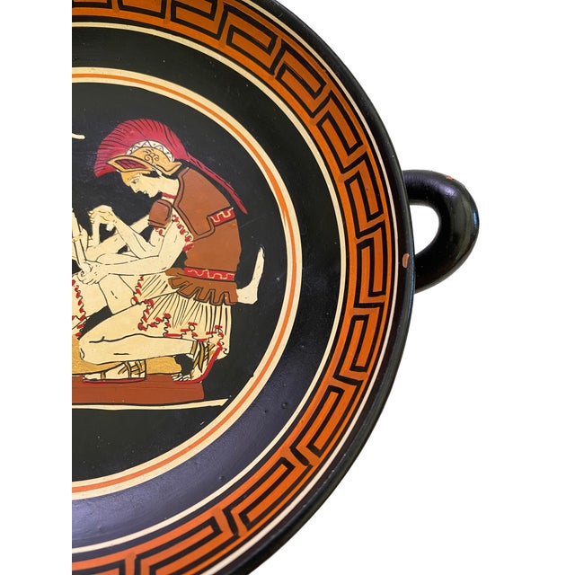 Mid 20th Century Greek Pottery Kylix Depicting "Achilles Binding Up Patroclus' Wound" For Sale - Image 4 of 7