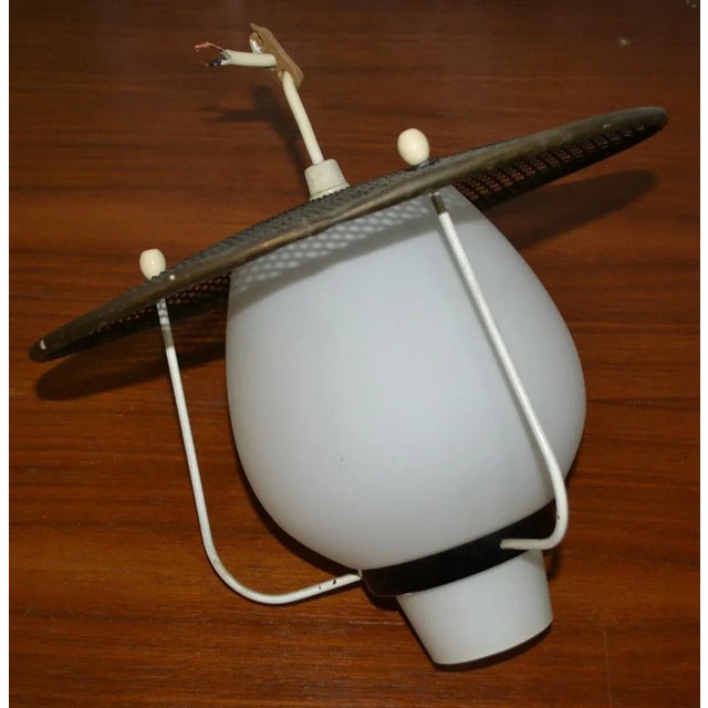 Mid-Century Modern Mid-Century Black Ceiling Lamp, 1950s For Sale - Image 3 of 8