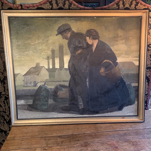 Berger, Industrial Landscape, Oil on Canvas For Sale - Image 9 of 12