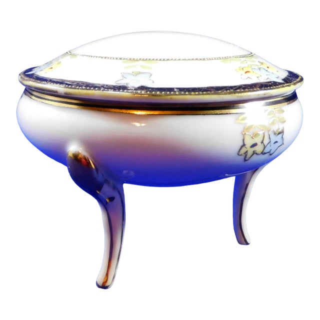 Antique Morimura Nippon Dresser Powder Trinket Box For Sale