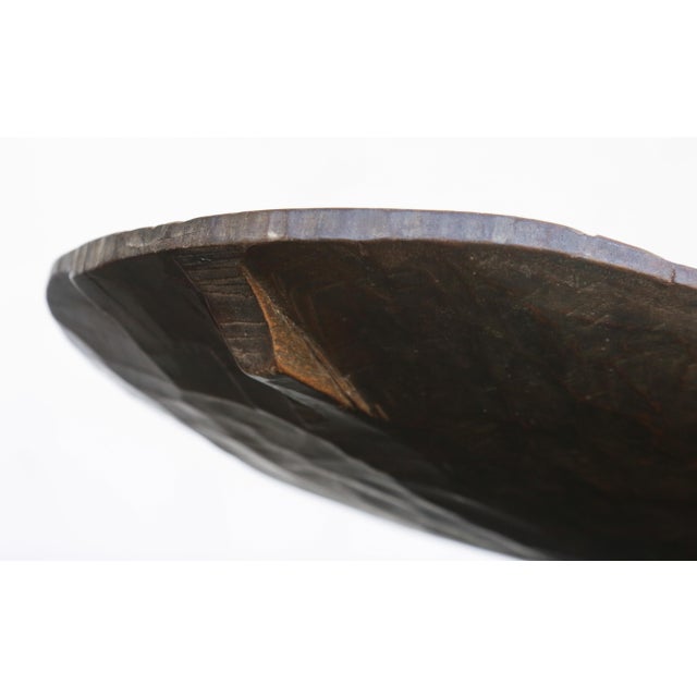 1960s Tribal Feast Offering Tray, Hand Hewn Wood Bowl by the Indigenous Mentawei, Indonesia For Sale - Image 17 of 18