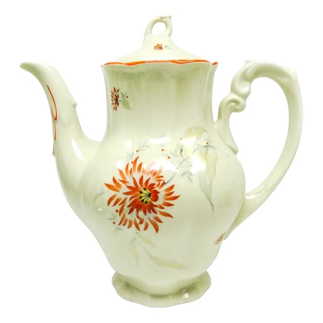 Rococo Style Tea or Coffee Pot from Chodzież, Poland, 1950s For Sale